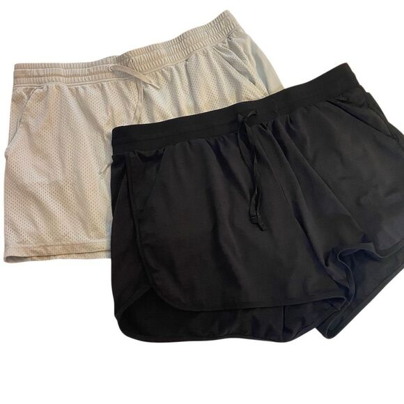 2 pair of XXL athletic shorts black athletic works and tek gear - Picture 1 of 9